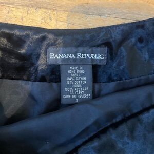 Banana Republic Black Velvet Skirt